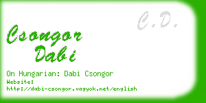 csongor dabi business card